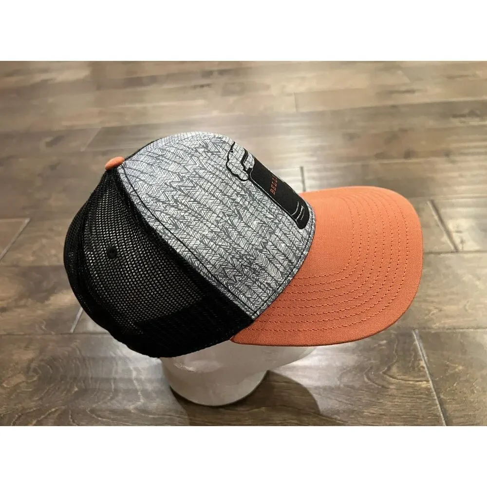 prAna Mens Beer Belly Red Orange Snapback Trucker Hat Baseball Cap Journeyman - Picture 5 of 9